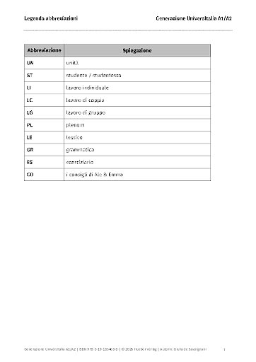 Unterrichtsplan (Abkürzungen)