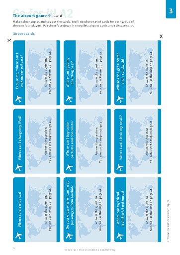 Lektion 3, Seite 42: The airport game