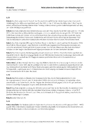 Hinweise zu den Fotos in Modul II