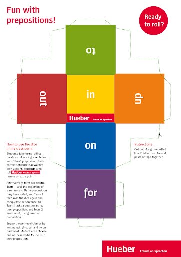 Grammatikwürfel - Präpositionen