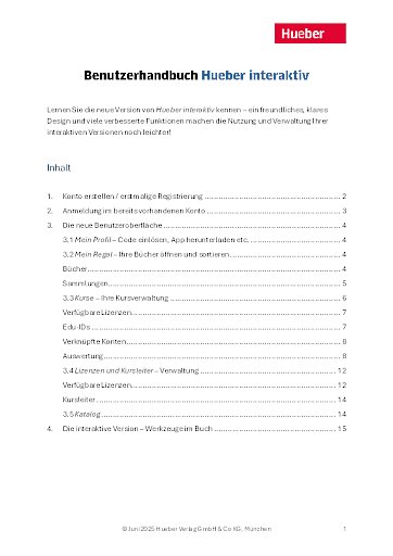 Benutzerhandbuch „Das neue Hueber interaktiv“