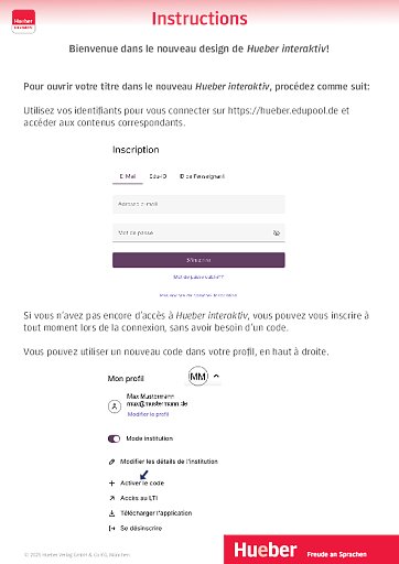 Instructions « Ouvrir le titre »