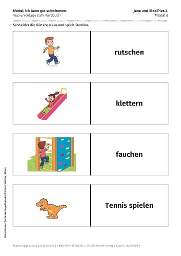 Modul 8: Ich kann gut schwimmen.