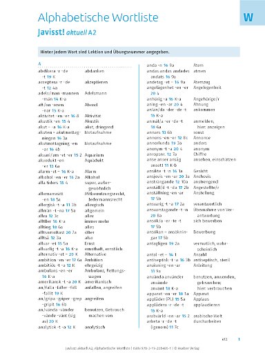 Alphabetische Wortliste