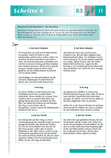 Kopiervorlage zu Lektion 11, B3