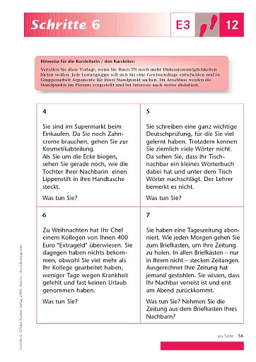 Kopiervorlage zu Lektion 12, E3