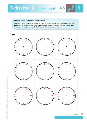 Kopiervorlage zu Lektion 5, A5
