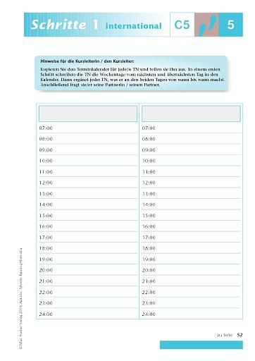 Kopiervorlage zu Lektion 5, C5