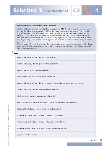Kopiervorlage zu Lektion 4, C3