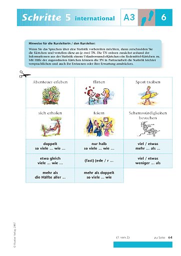 Kopiervorlage zu Lektion 6, A3