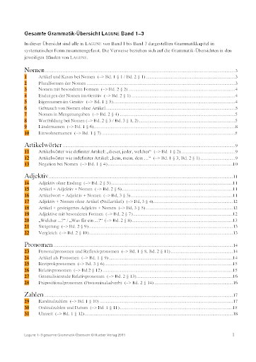 Grammatik-Übersicht Band 1–3