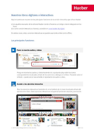 Las principales funciones Hueber iV