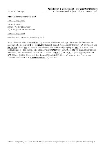 Modul I: Politik und Gesellschaft