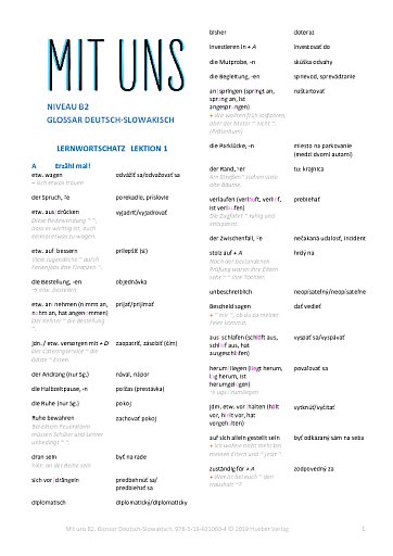 Glossar Deutsch-Slowakisch