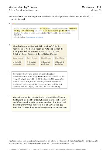 Fokus Beruf: Arbeitssuche