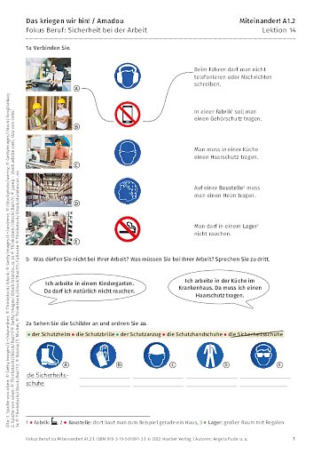 Fokus Beruf: Sicherheit bei der Arbeit