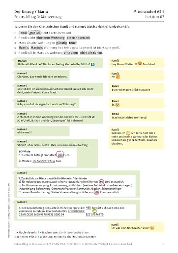 Fokus Alltag: Mietvertrag