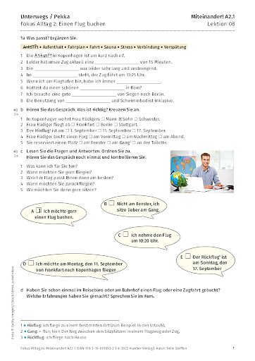 Fokus Alltag: Einen Flug buchen