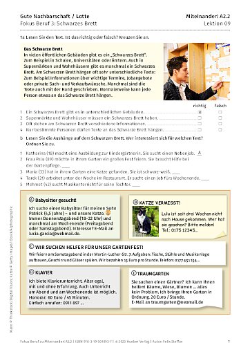 Fokus Beruf: Schwarzes Brett