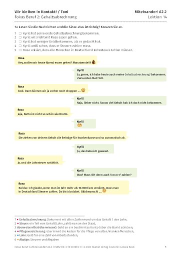 Fokus Beruf: Gehaltsabrechnung