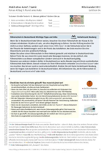 Fokus Alltag 1: Rund ums Auto