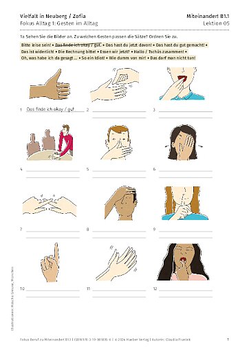 Fokus Alltag 1: Gesten im Alltag