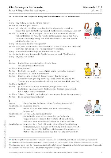 Fokus Alltag: Das ist sozusagen ...