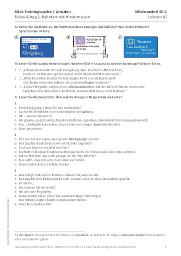 Fokus Alltag 2: Bahnfahrt mit Hindernissen