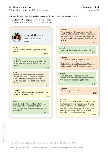 Fokus Alltag: Aus- und Weiterbildung