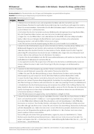 Unterrichtsplan 