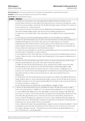 Unterrichtsplan 