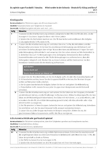 Unterrichtsplan 