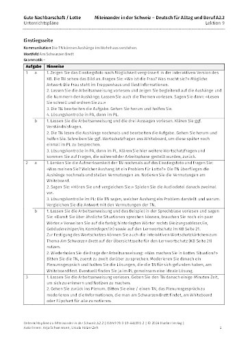 Unterrichtsplan 