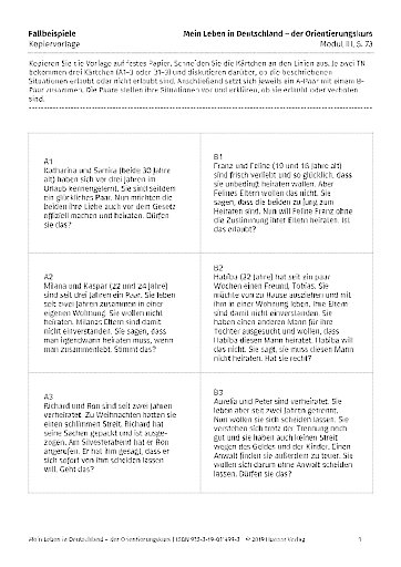 Kopiervorlage zu Modul III, S.73