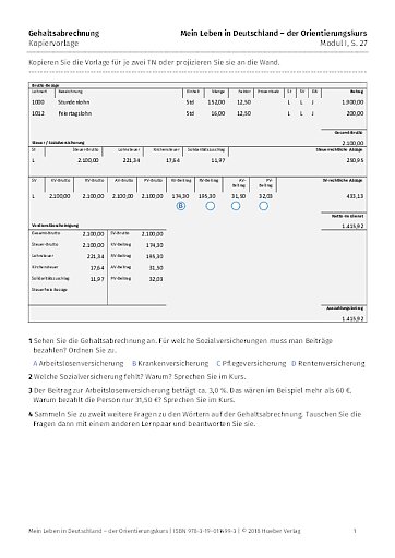 Kopiervorlage zu Modul I, S.27
