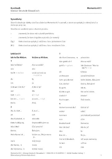 Glossar Deutsch-Slowakisch