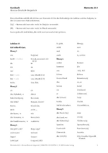 Glossar Deutsch-Ungarisch