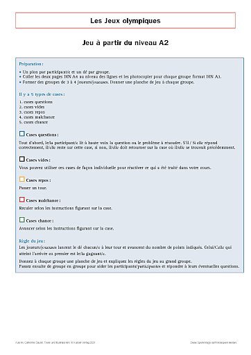 Les Jeux OlympiquesBrettspiel