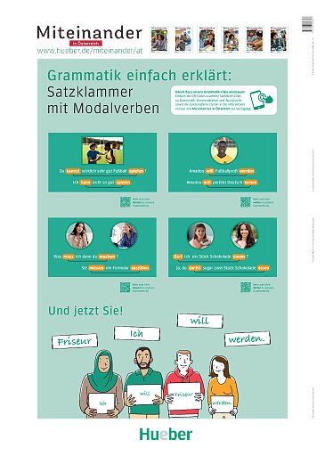Unterrichtsposter „Grammatik einfach erklärt: Satzklammer mit Modalverben“