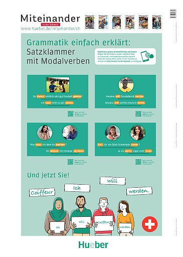 Unterrichtsposter „Grammatik einfach erklärt: Satzklammer mit Modalverben“