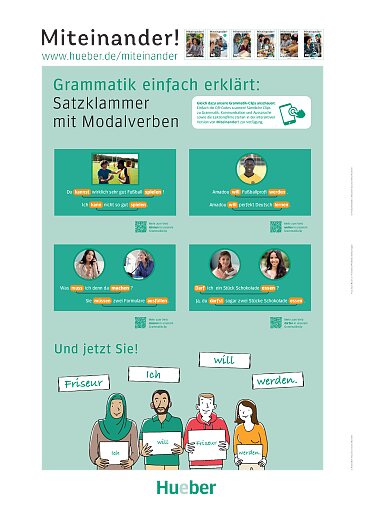Unterrichtsposter „Grammatik einfach erklärt: Satzklammer mit Modalverben“