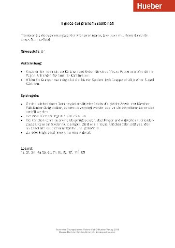 Il gioco dei pronomi combinati