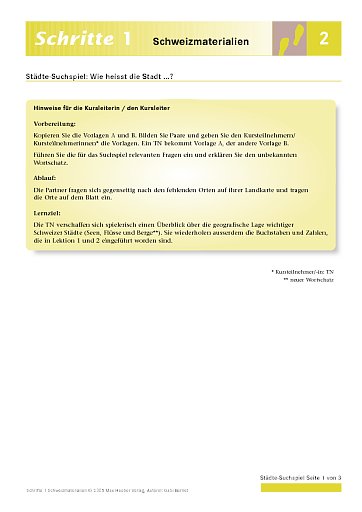 Städte-Suchspiel: Wie heißt die Stadt ...?