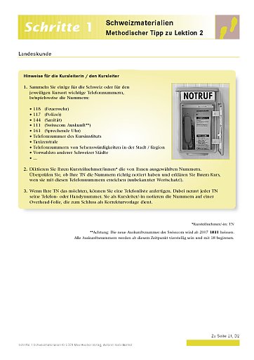 Methodischer Tipp: Landeskunde