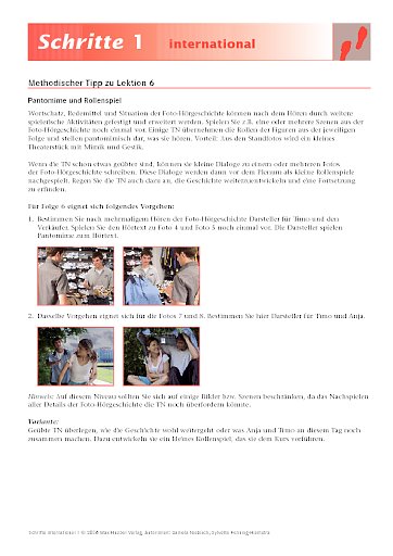 Pantomime und Rollenspiel