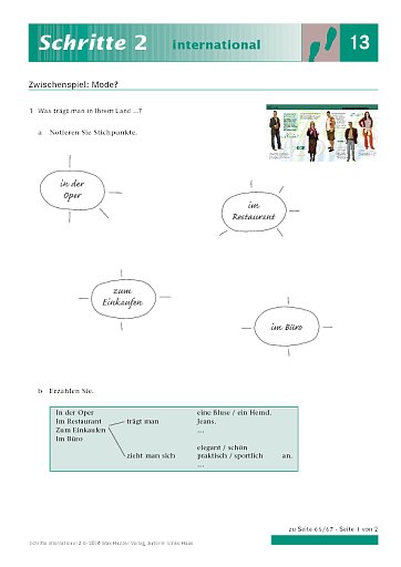 Zwischenspiel: Mode?