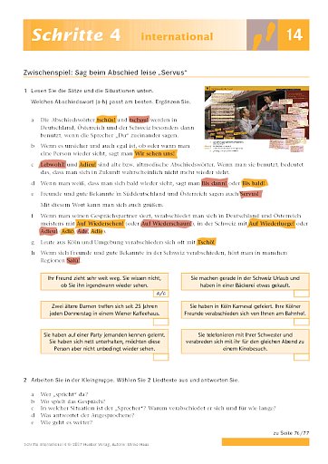 Zwischenspiel: Sag beim Abschied leise „Servus”