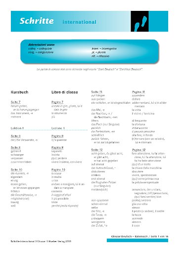 Glossario Schritte international 3