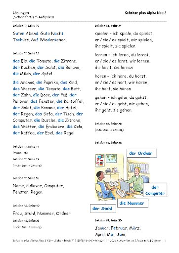 Lösungen - Aufgaben "Schon fertig?"