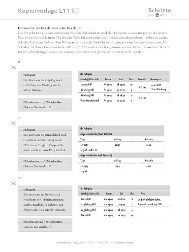 Kopiervorlage, Lektion 11, E3